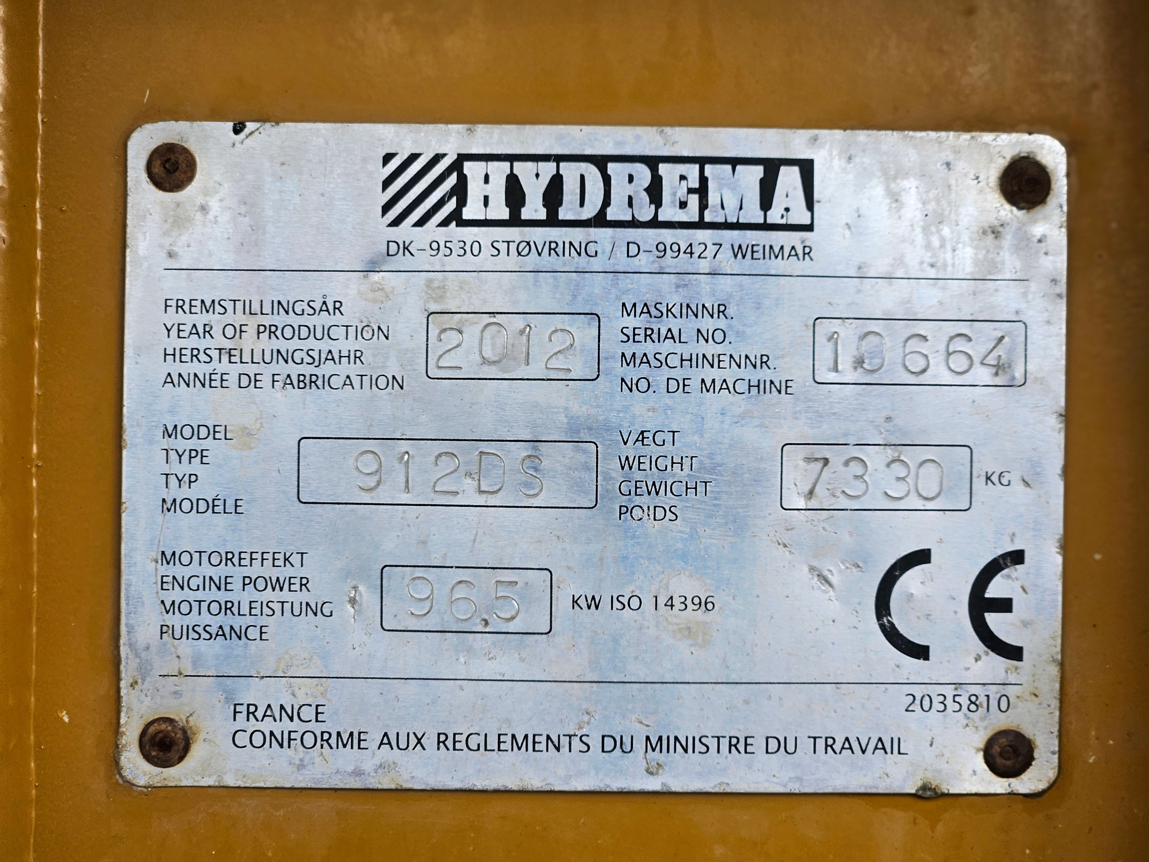 2012 Hydrema 912DS Dump Truck