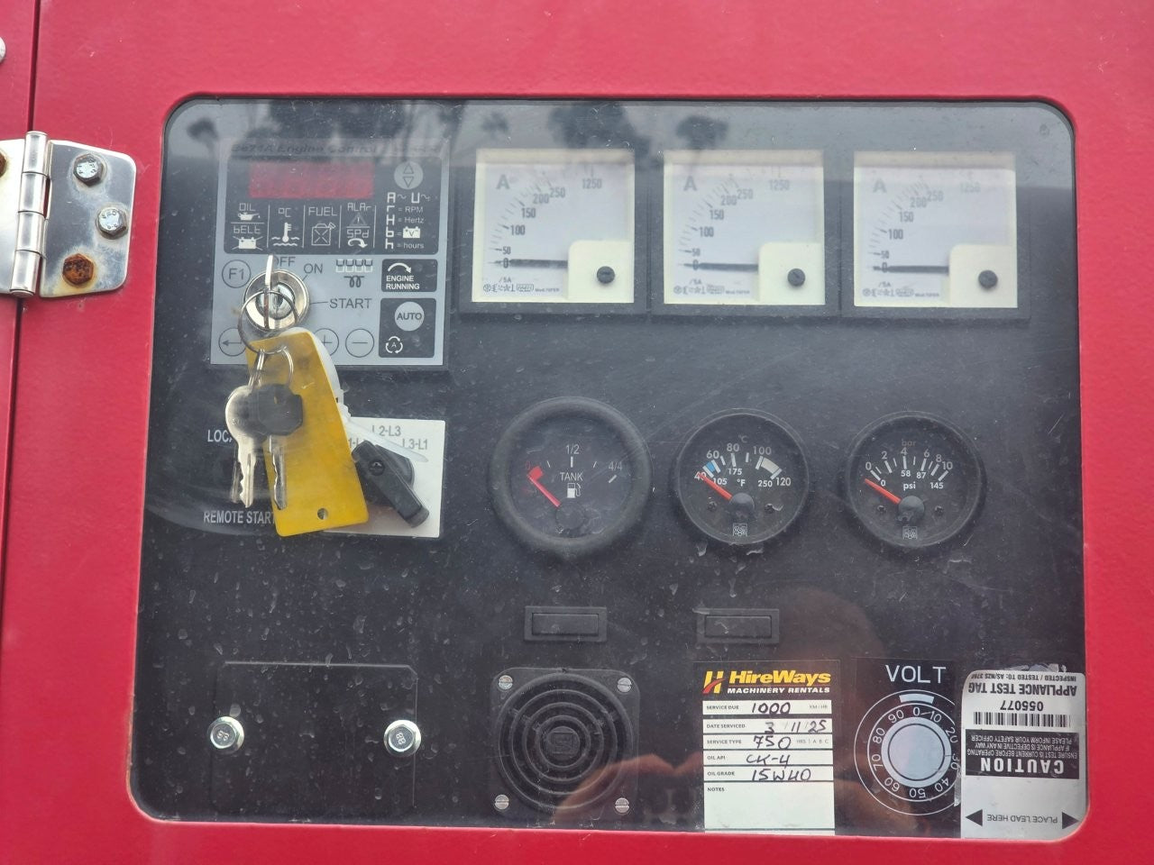 2016 MOSA GE 165 PSX Generator & Auto Transfer Unit