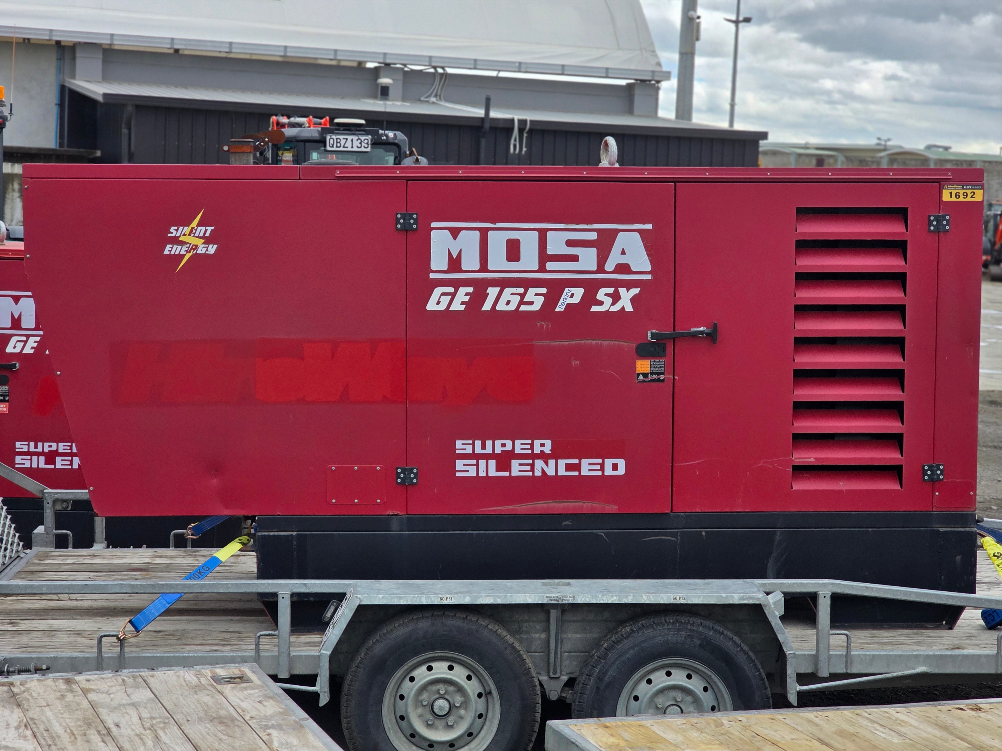 2016 MOSA GE 165 PSX Generator & Auto Transfer Unit