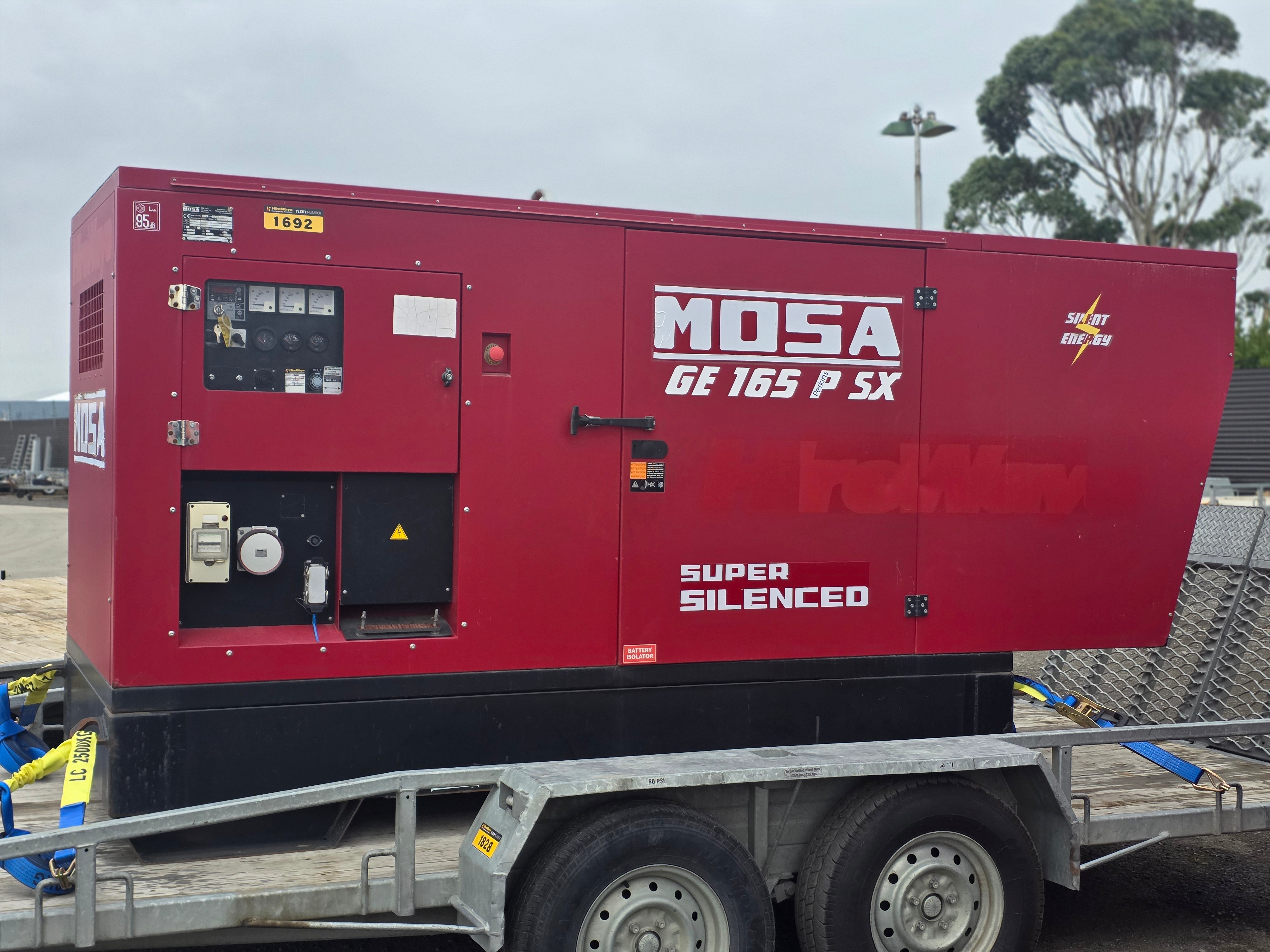 2016 MOSA GE 165 PSX Generator & Auto Transfer Unit