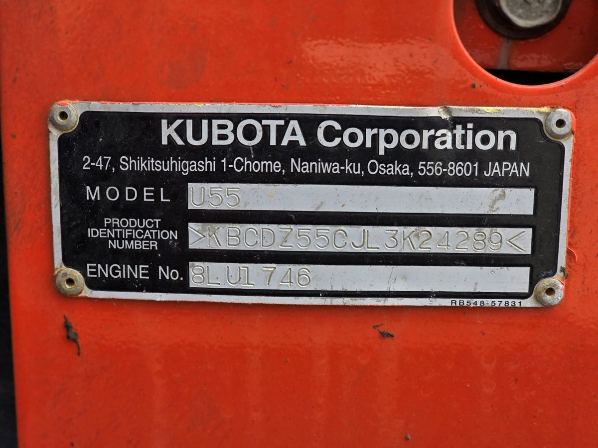2021 Kubota U55-4 Excavator