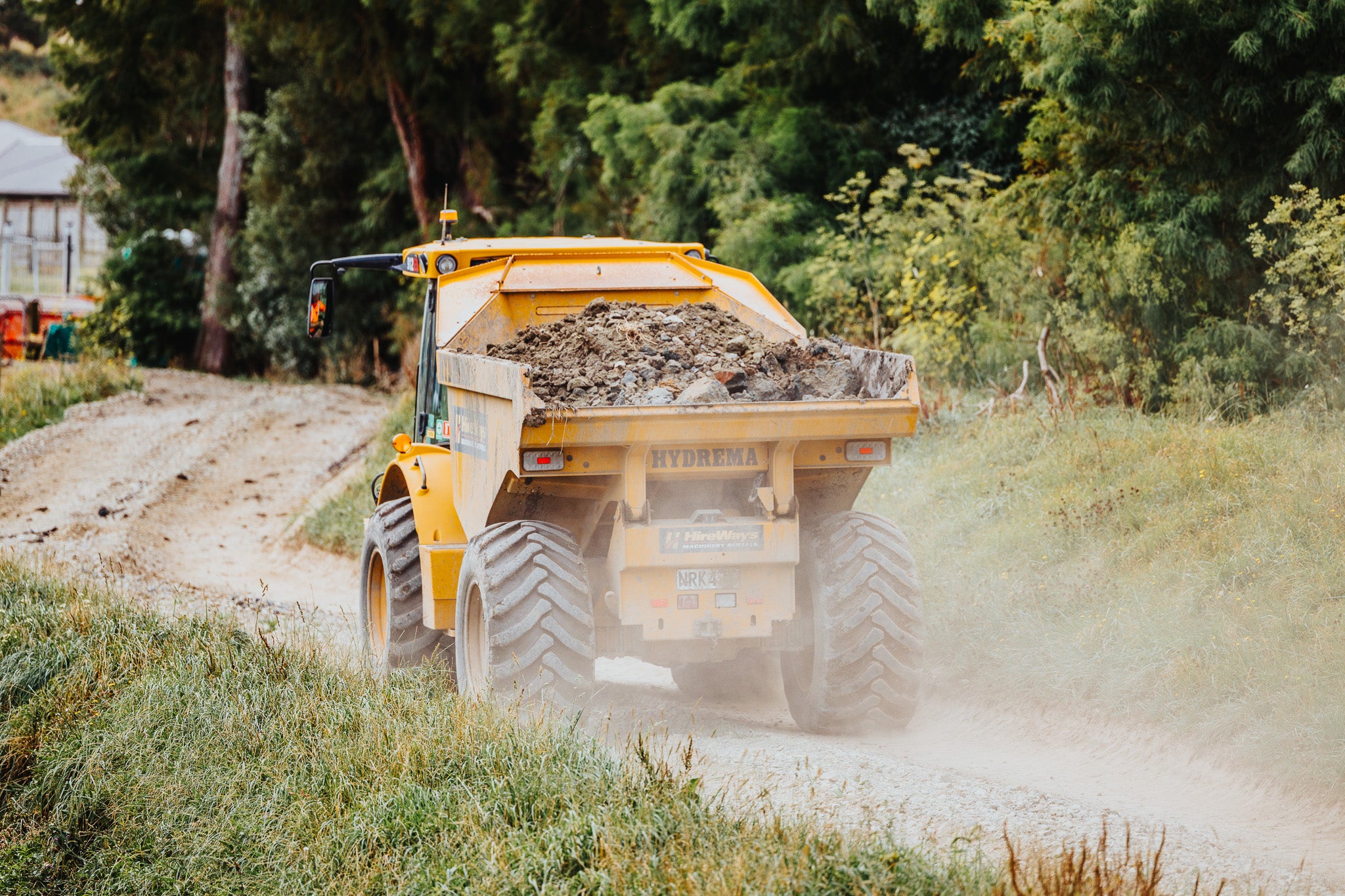 Hydrema 912 hauling a load