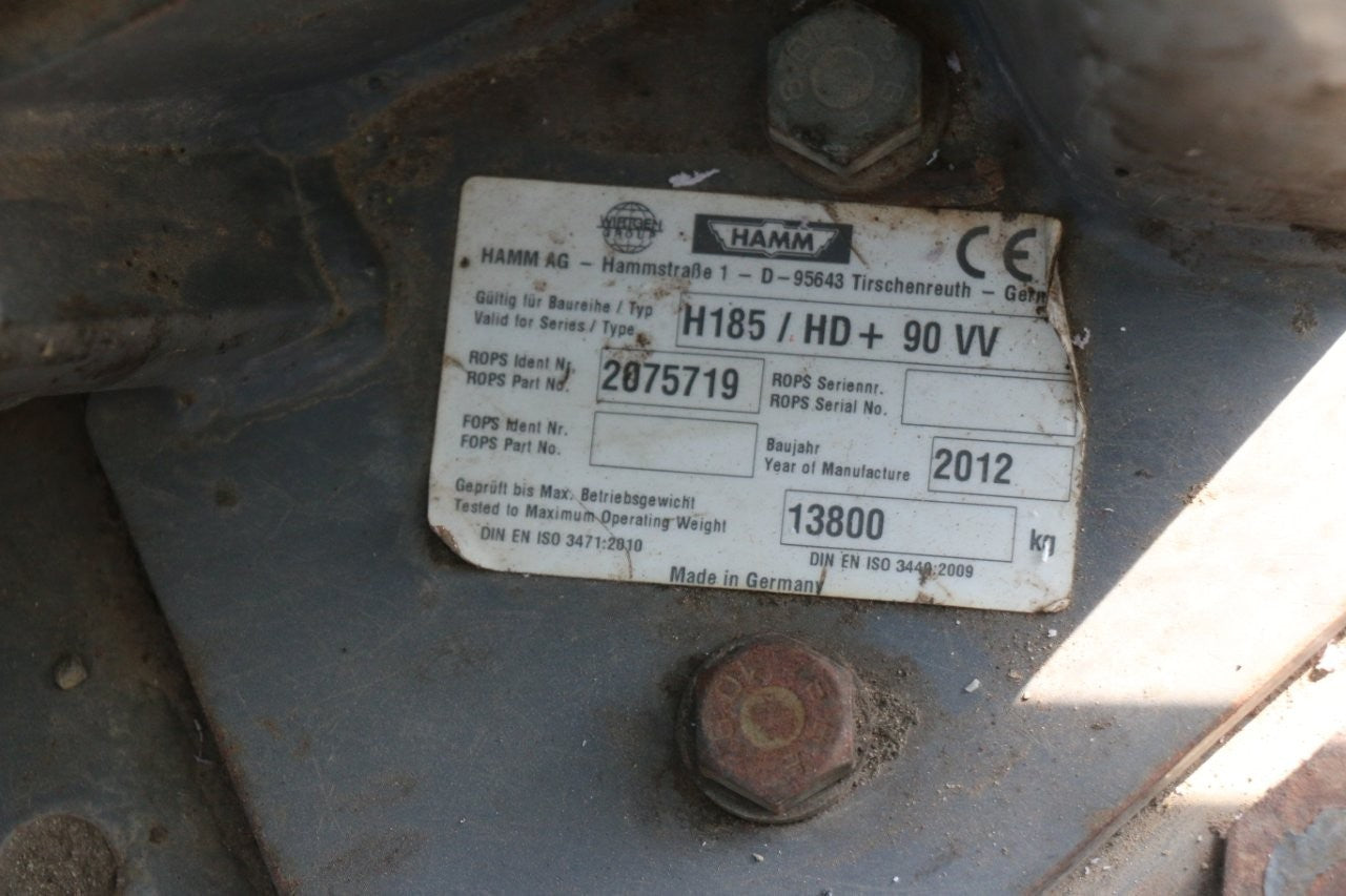 2012 Hamm HD90VV Double Drum Roller