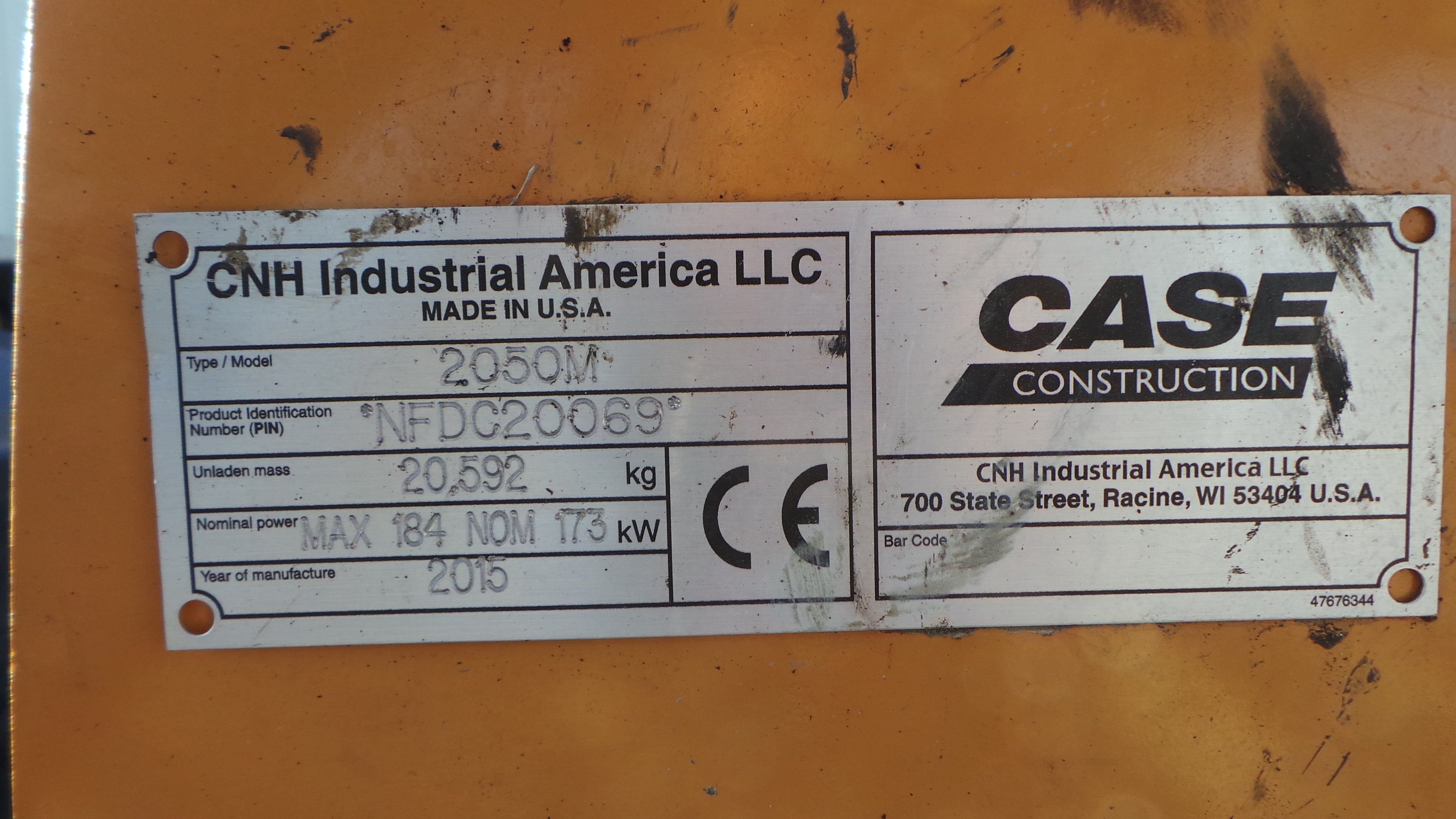 2015 Case 2050M XLT Bulldozer