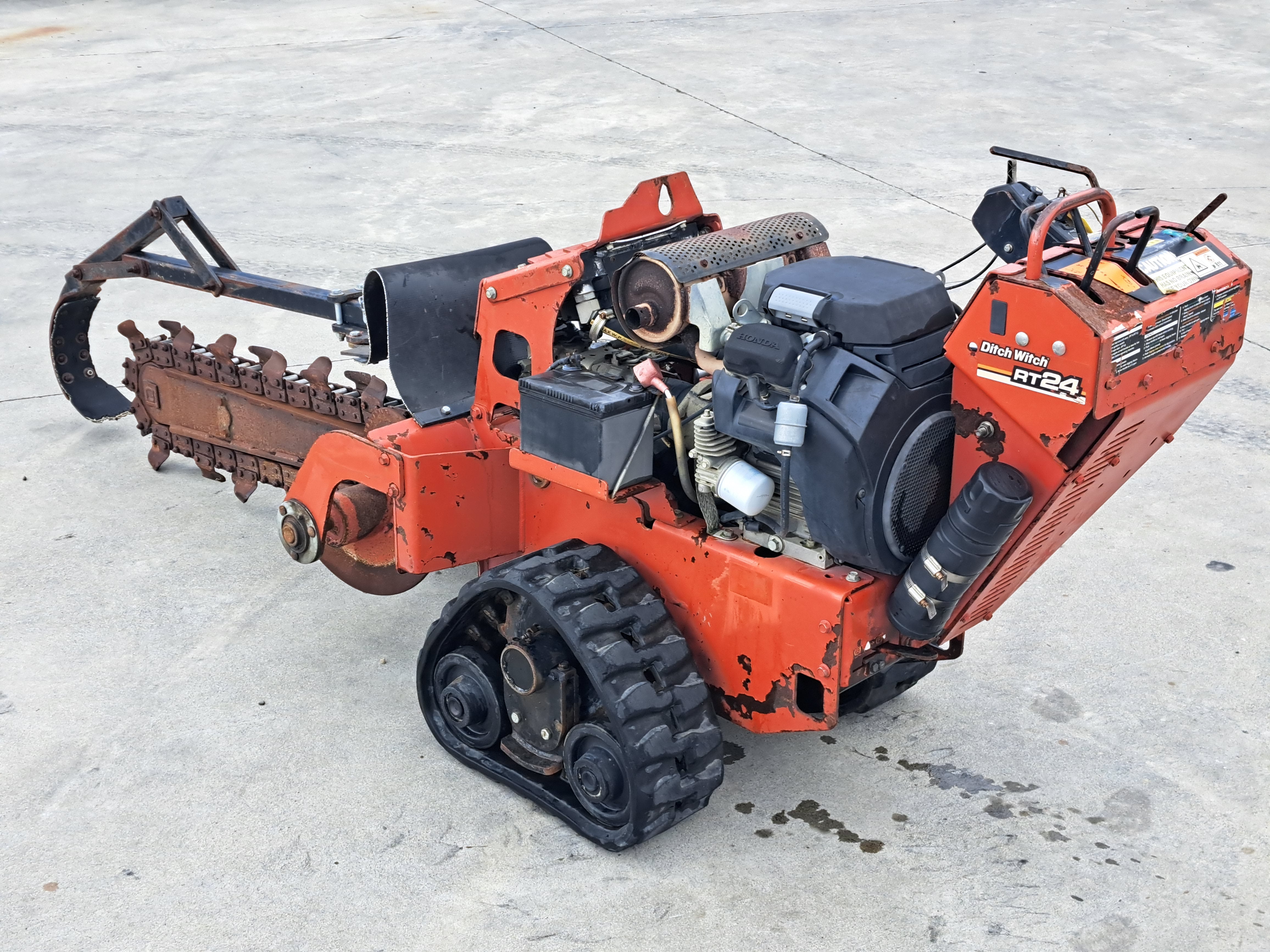 2011 Ditch Witch RT24 Trencher and Trailer