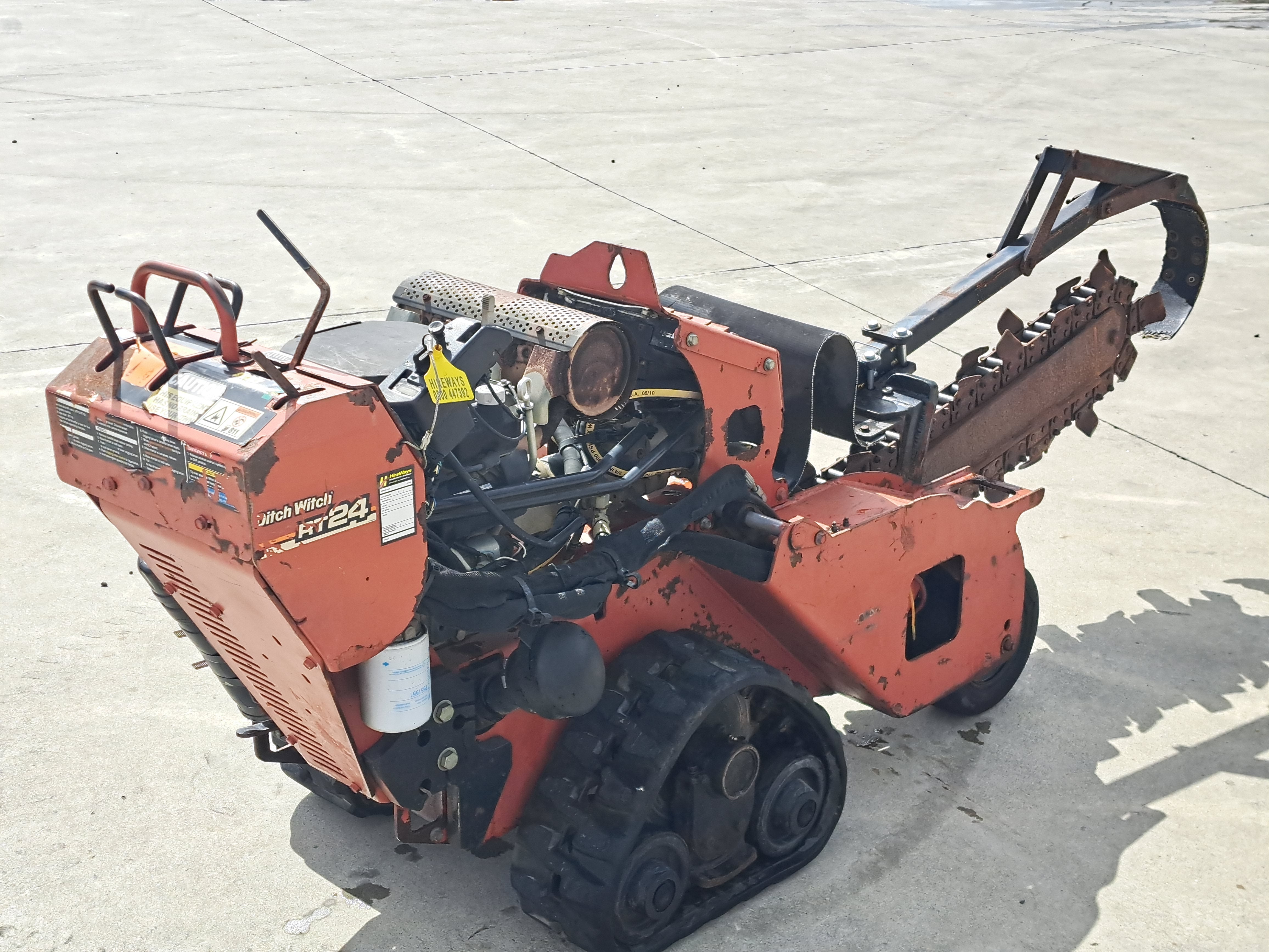 2011 Ditch Witch RT24 Trencher and Trailer