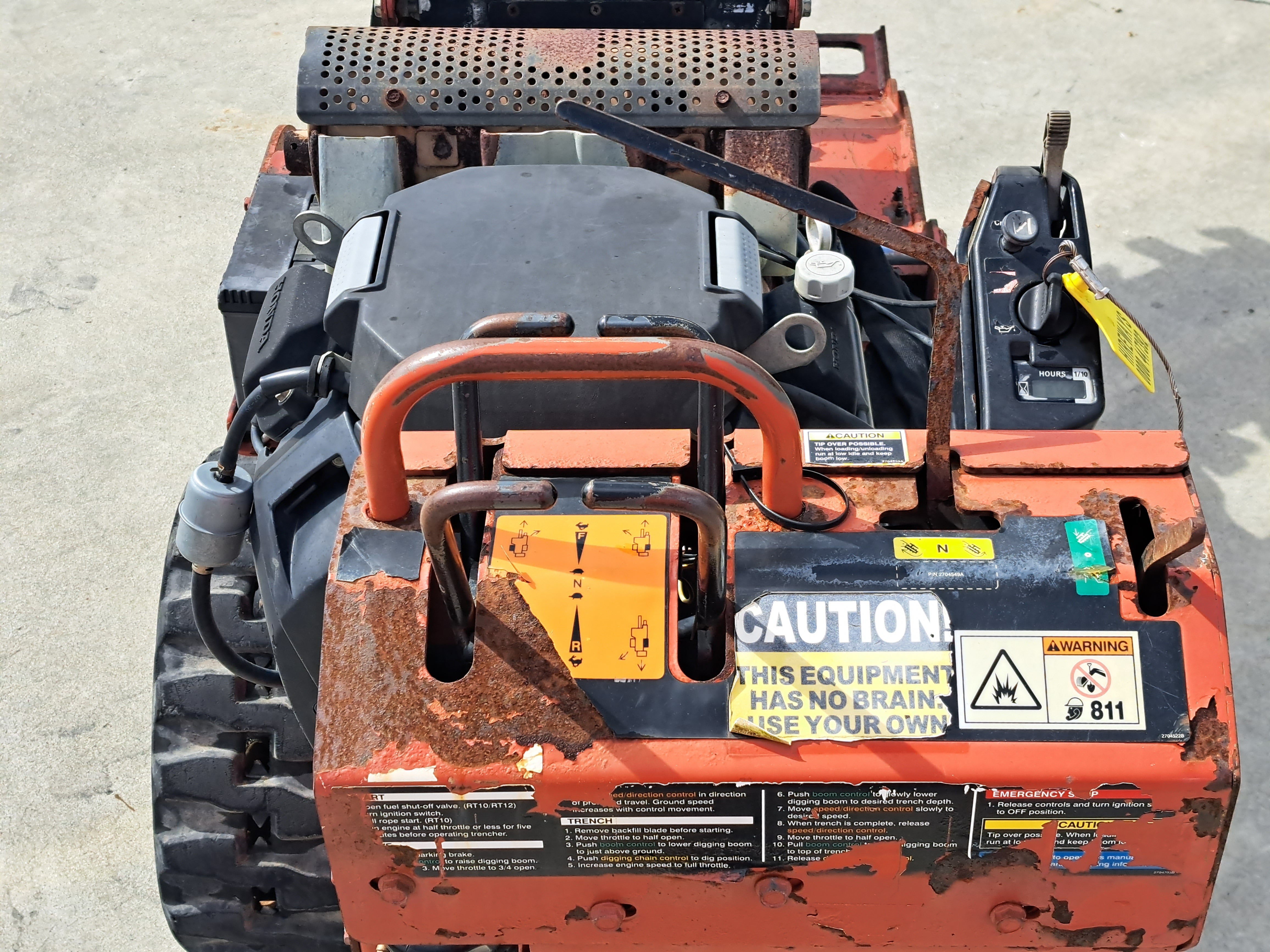 2011 Ditch Witch RT24 Trencher and Trailer