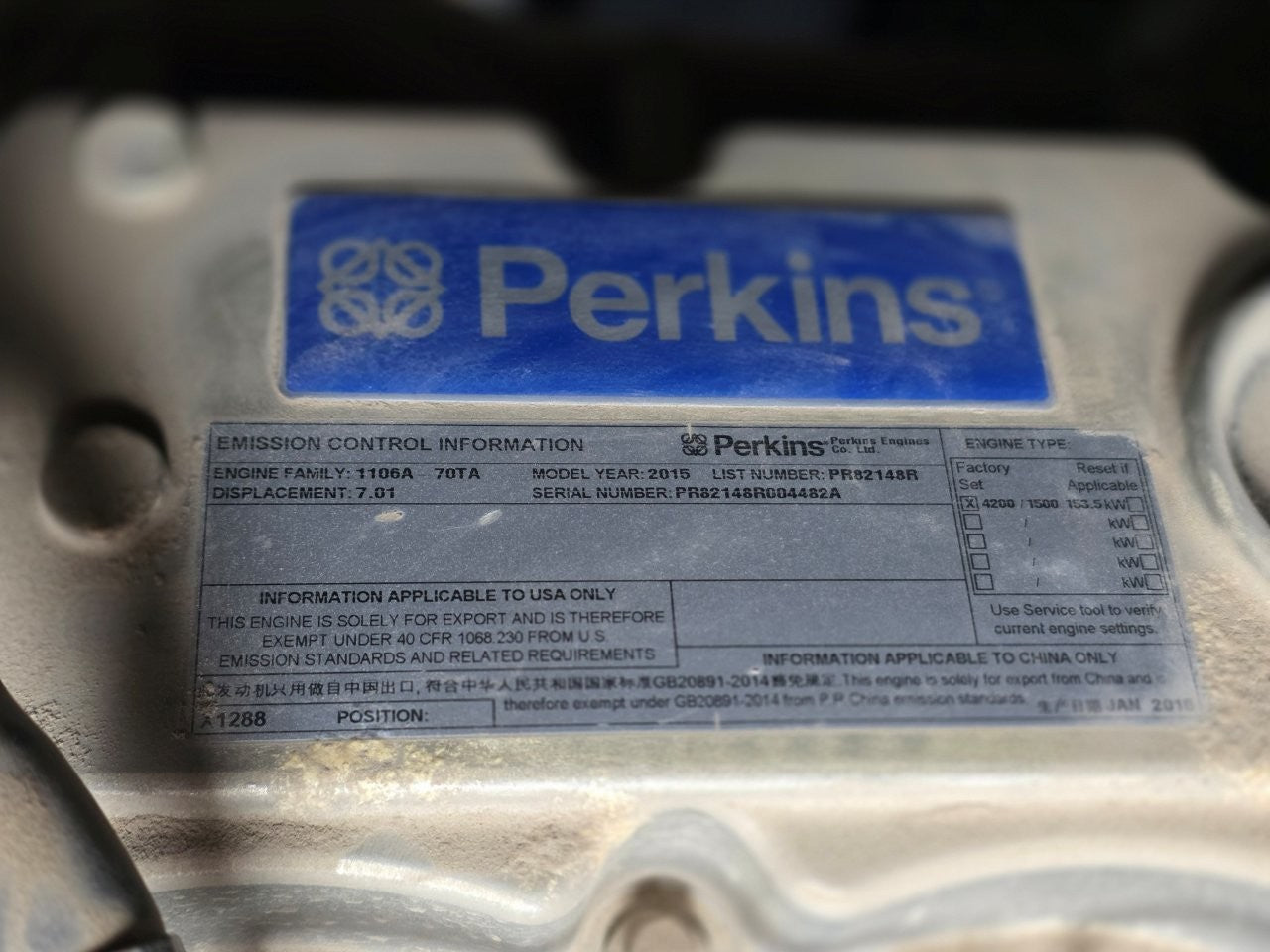 2016 MOSA GE 165 PSX Generator & Auto Transfer Unit