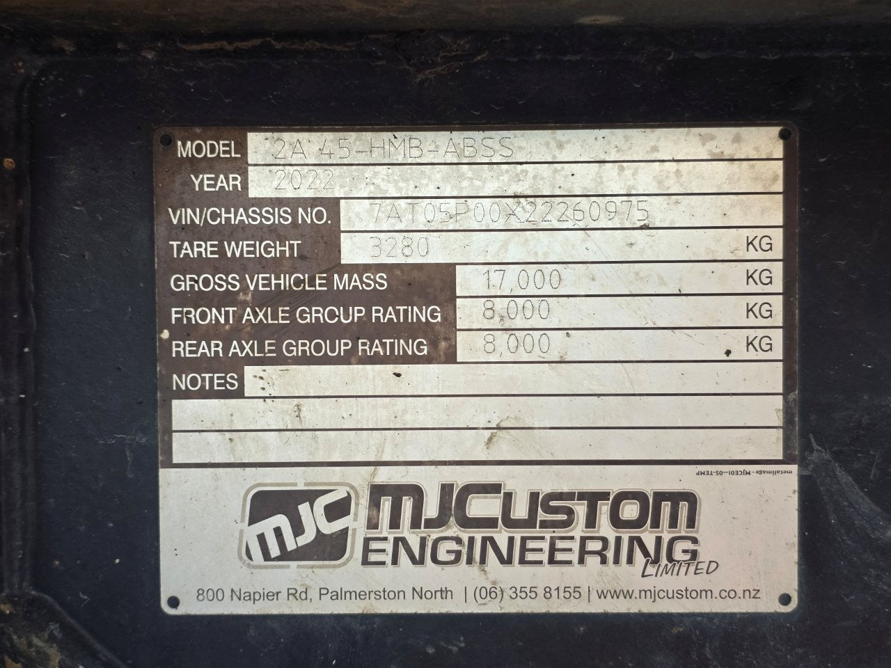 2022 MJ Customs 2Axle Tip Trailer