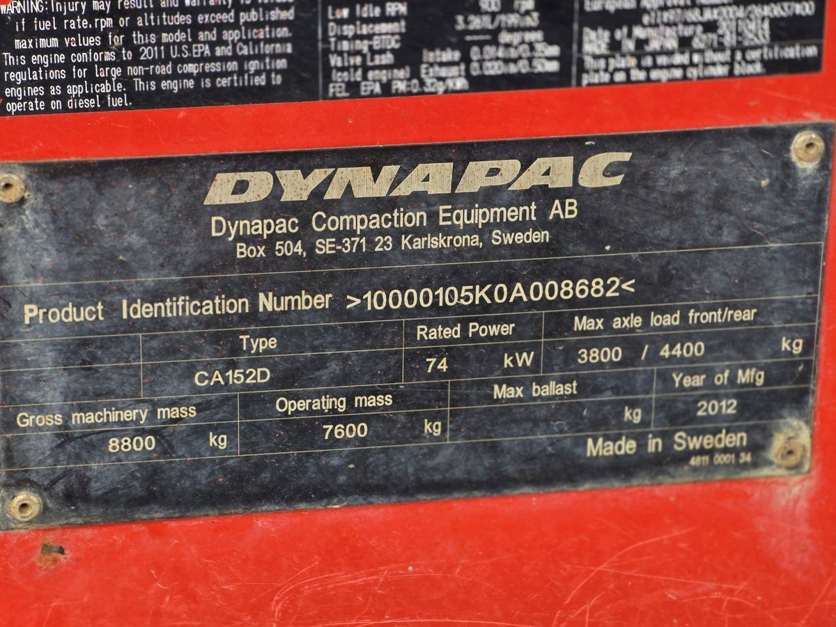 2012 Dynapac CA152D