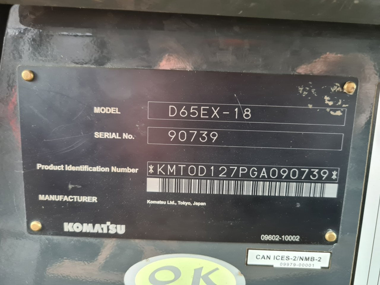 2017 Komatsu D85EX -18 Bulldozer